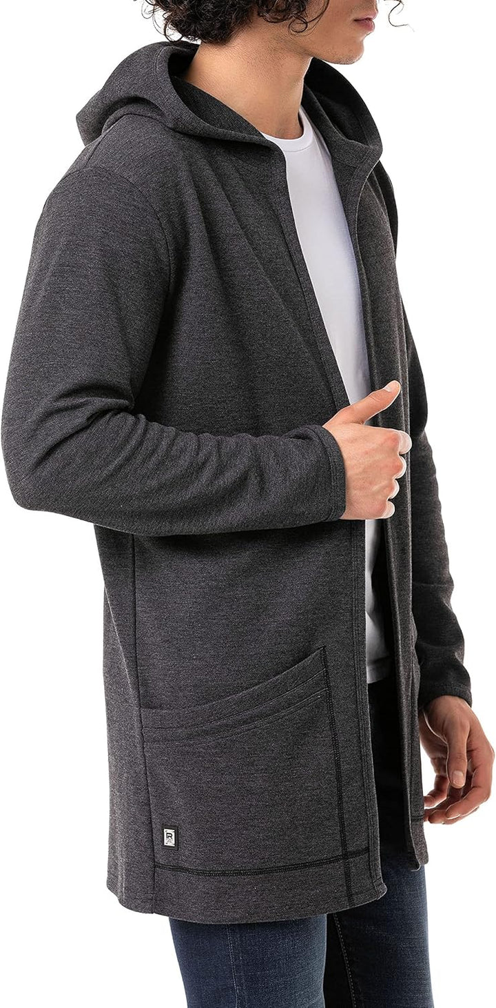 Redbridge Langer Kapuzen-Cardigan Bequemer offener Hoodie für Freizeit und Alltag, Anthrazit