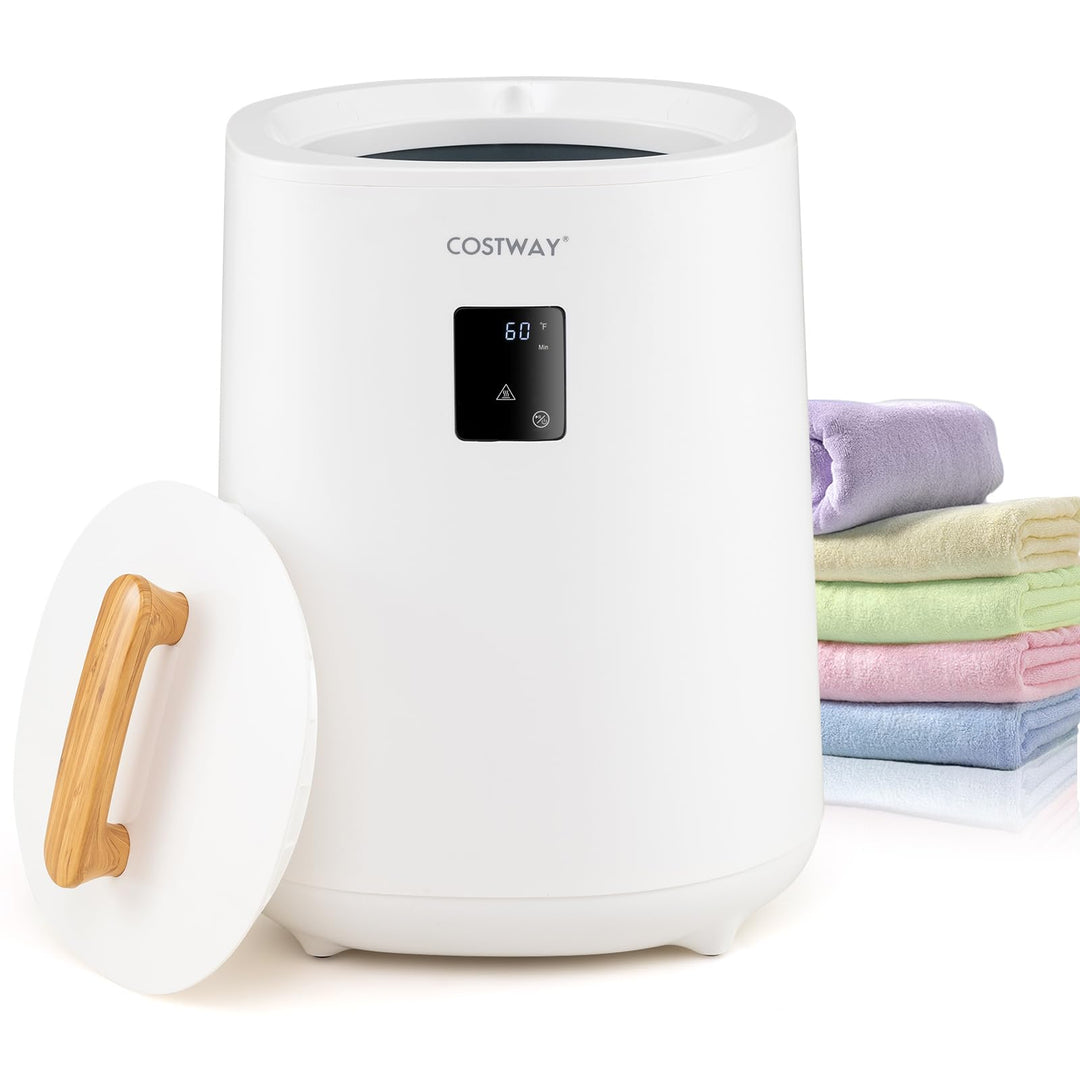 COSTWAY 18L Handtuchwärmer Eimer, Deckenwärmer mit LED-Anzeige & automatischer Abschaltung, tragbare