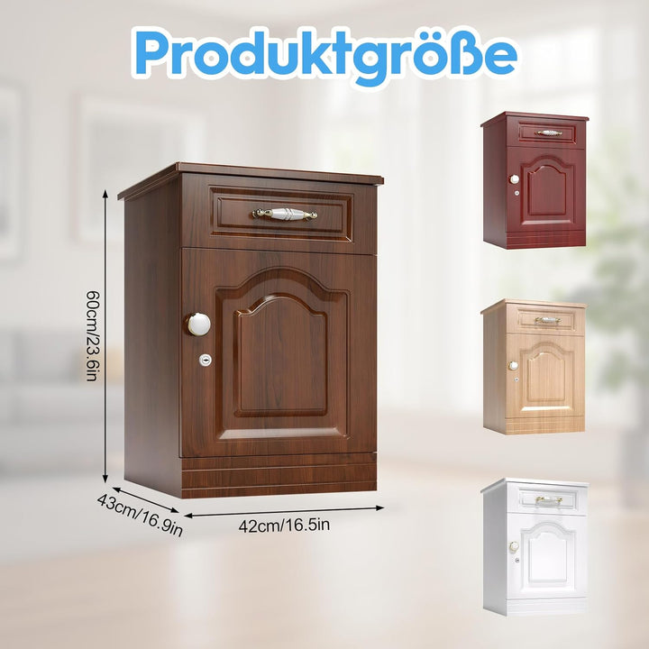 Tresor Safe mit Schlüssel,Zahlenschloss,28L,Digitaler Heimtresor mit Alarmanlage, Digital Geldkasset