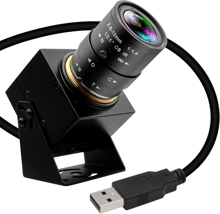 ELP 4K USB Kamera Weitwinkel 2.8-12mm Varifocal Zoom Objektiv Webcam Ultra HD 2160P 30FPS Webcam,Plu