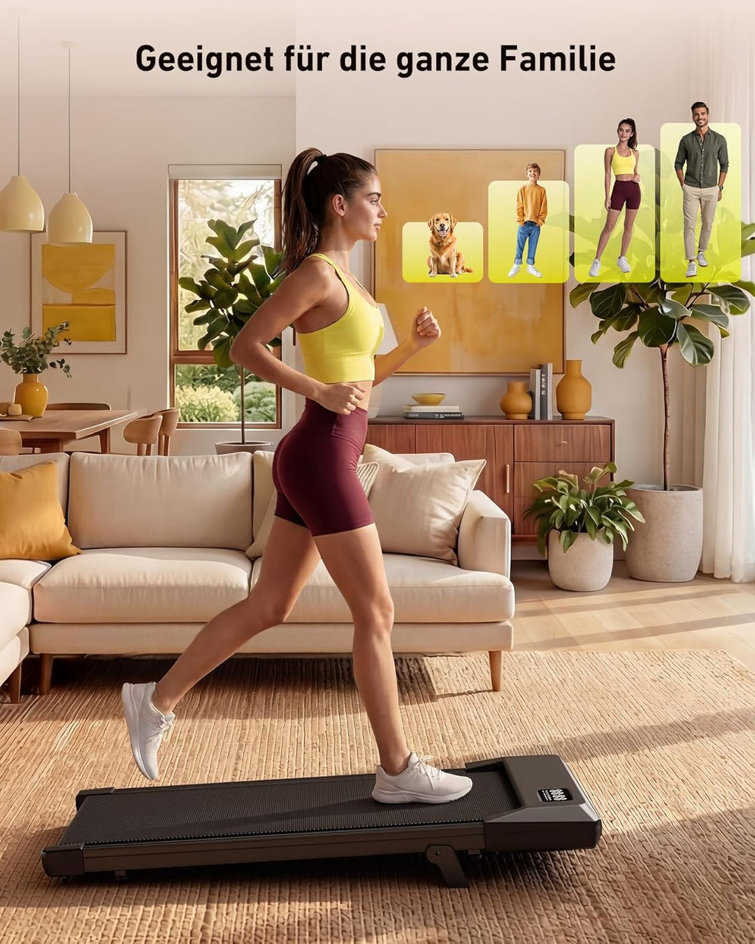 MJWW Raceable Walking Pad mit 6%-9% Steigung, 2.5/3.0 HP Klappbares Laufband für Zuhause & Büro mit