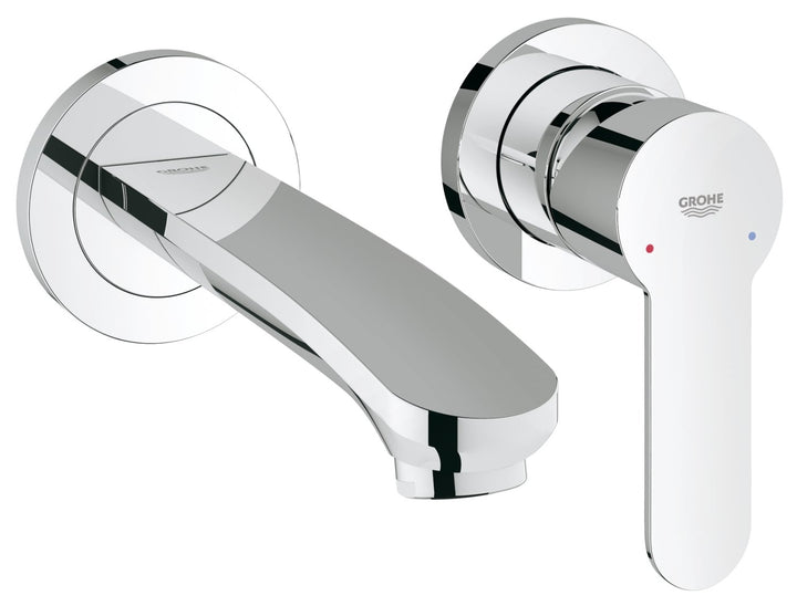 Grohe 19571002 Eurostyle Cosmopolitan, Badarmatur-2-Loch-Waschtischbatterie, Ausladung 171 mm, chrom