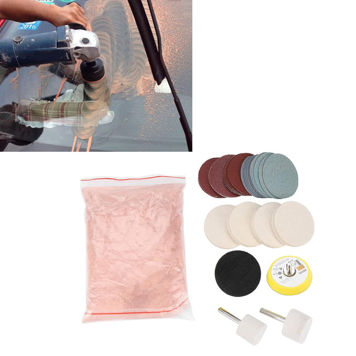 Schleifscheiben Glaspolier Kit Kratzer Entfernungs Set Ceric Dioxide Polish Pads Filz für Kreissands