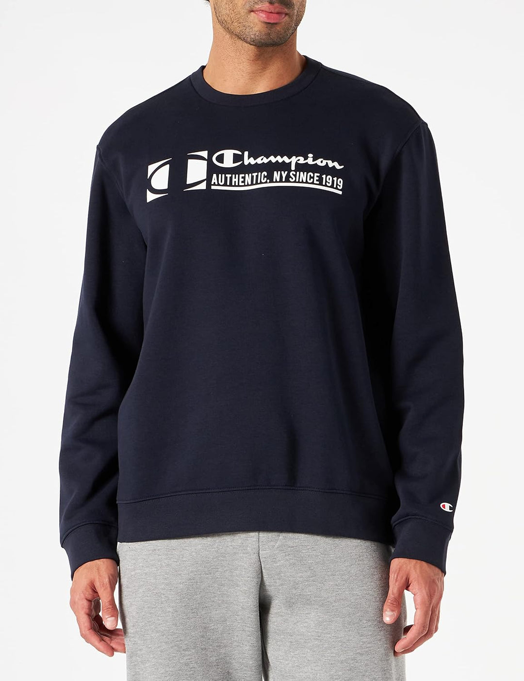 Champion Herren Graphic Shop Authentic-Fall Fleece Crewneck Kapuzenpullover S Marineblau, S Marinebl