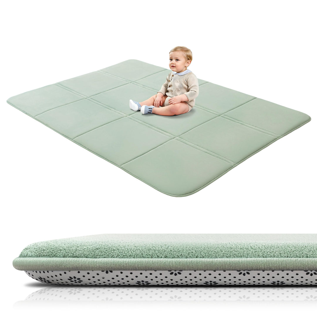 BYBYME 3cm Dicke Faltbare Krabbelmatte Baby, 150x200cm Spielmatte mit Rutschfester Unterseite, Weich