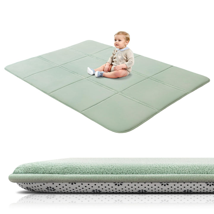 BYBYME 3cm Dicke Faltbare Krabbelmatte Baby, 150x200cm Spielmatte mit Rutschfester Unterseite, Weich