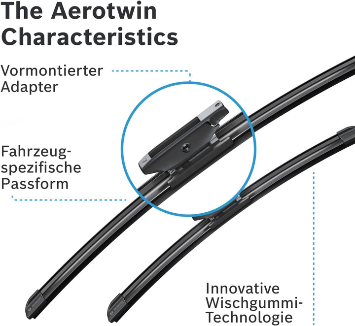 Bosch Scheibenwischer Aerotwin A012S, Länge: 500mm/360mm − Set für Frontscheibe