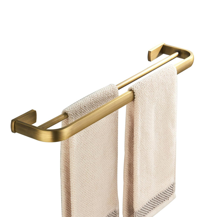 Flybath Handtuchstange Doppelt Messing Handtuchhalter Badetuchhalter Wandmontage, 57 cm / 22,44 Zoll