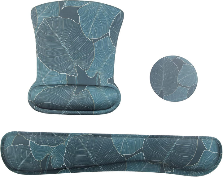 Mauspad mit Handauflage, Mauspad mit Gelkissen und Ergonomische Memory Foam Tastatur Handgelenkaufla