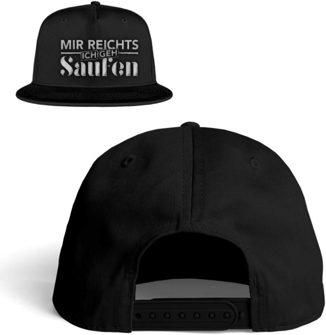 Galeriemode Mir reichts ich GEH Saufen Snapback - Kappe -Einheitsgrösse-Schwarz