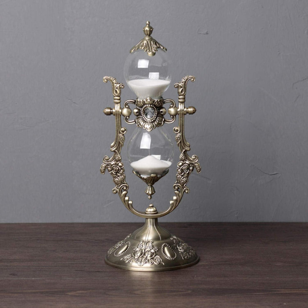 Sanduhr-Timer, geprägte goldene Sanduhr-Timer, 15 Minuten, für Vintage-Heimdekoration, Büro-/Schreib