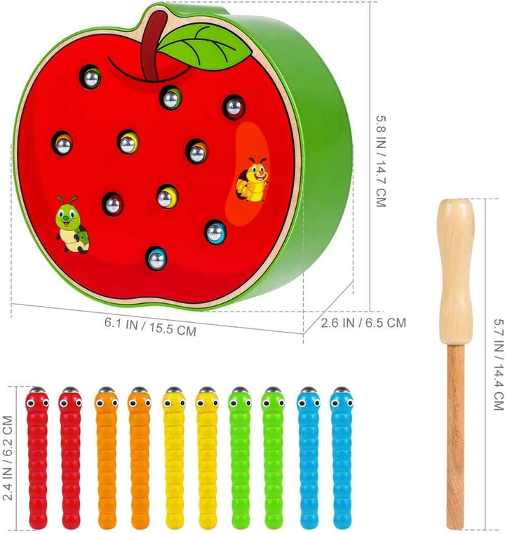 Afufu Kinderspielzeug ab 1 2 3 4 5 Jahren, Holz Montessori Spielzeug für Babys, Holzspielzeug Fangen