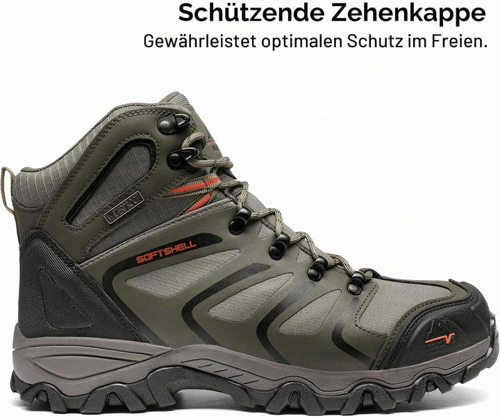 NORTIV 8 Herren-Wanderstiefel, wasserdichte Outdoor-Trekkingstiefel 42 EU Armee Grün, 42 EU Armee Gr