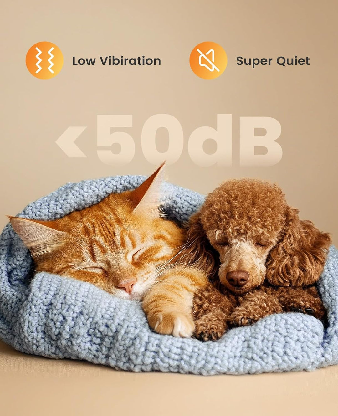 oneisall 3 in 1 Schermaschine Katze Hunde Set, Leise Katzenrasierer Profi Haarschneidemaschine für K