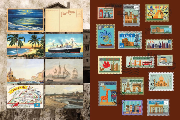 Epic Journeys and Grand Tours Travel Sticker, Color and Activity Book: Over 500 Unique Stickers (Sti
