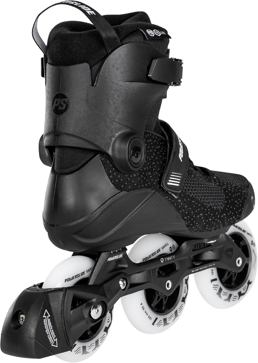 Powerslide Inline Skate Swell Lite Black 100, für Fitness, für Damen und Herren 36-37, 36-37