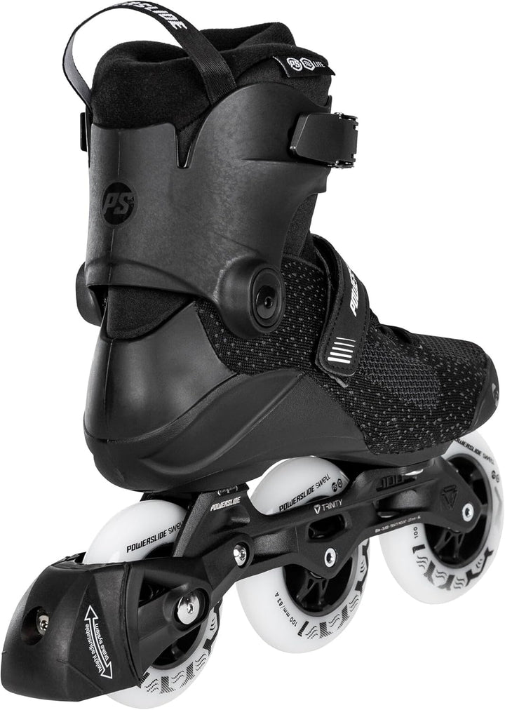 Powerslide Inline Skate Swell Lite Black 100, für Fitness, für Damen und Herren 36-37, 36-37