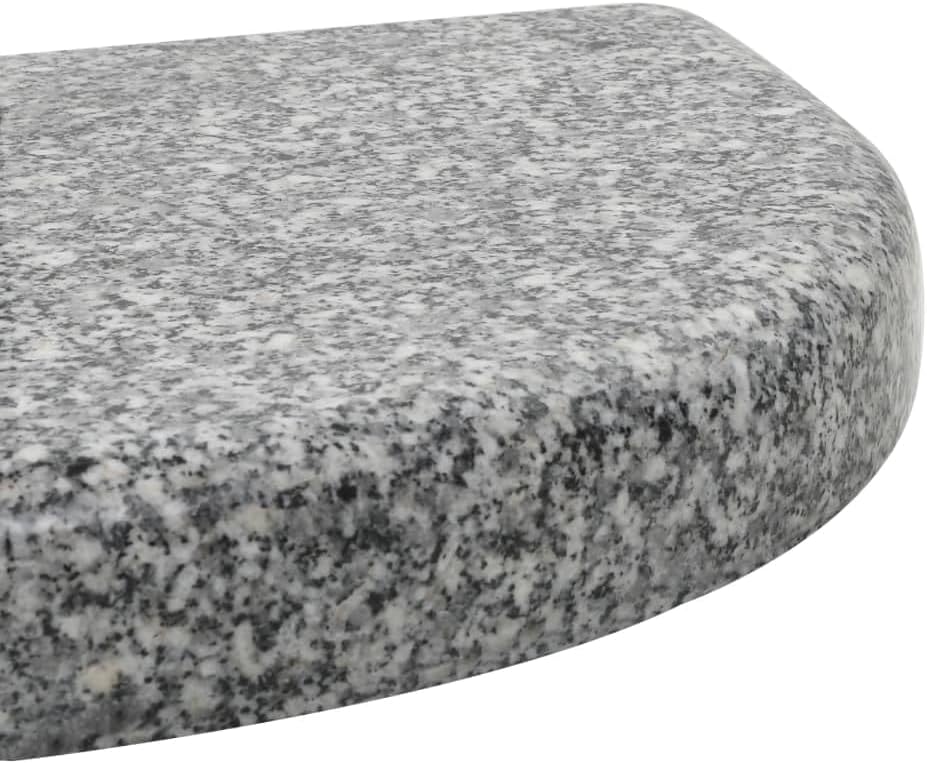 vidaXL Sonnenschirmständer Granit 10kg Schirmfuss Schirmständer Schirm Ständer Gebogen/10 kg Grau, 1