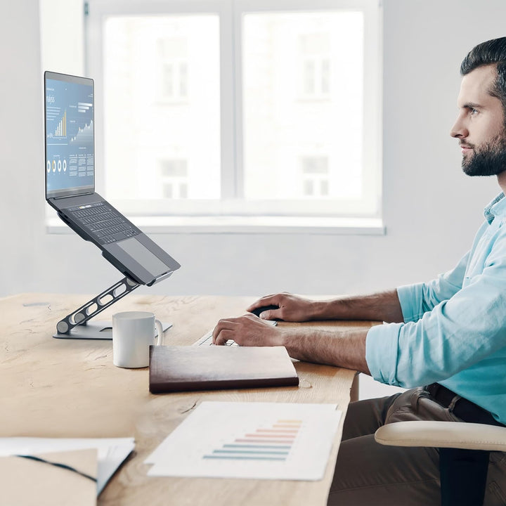j5create Multi-Angle Aluminium Laptop Stand, Ergonomischer Notebook Ständer, Geeignet für MacBook, D