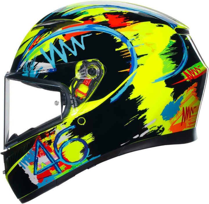 AGV K3 Rossi Winter Test 2019 Integralhelm (gelb/schwarz/blau) XS (53), XS (53)