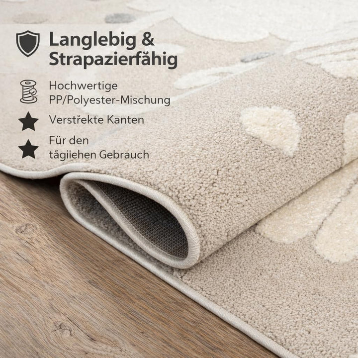 the carpet Jungle Kids Teppich für Kinderzimmer, Kinderteppich, 3D-Effekt, Pflegeleicht, strapazierf