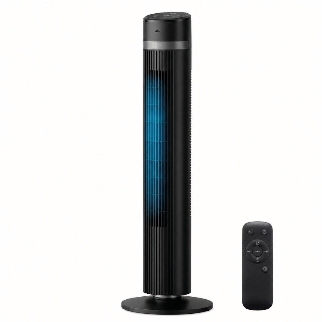 aeco AirX Zen 101 cm Höhe Turmventilator mit Fernbedienung, 85-90° Oszillation & 15H Timer, 3 Geschw