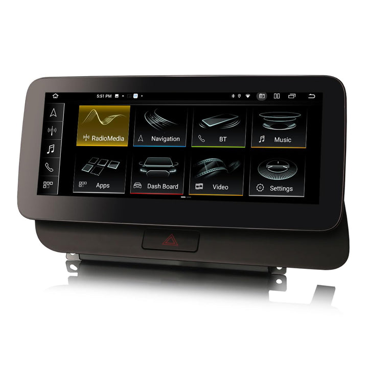 Erisin 10,25 Zoll 8-Kern 4GB+64GB Android 14 Autoradio Bluetooth mit GPS Navigation für Audi Q5 2009