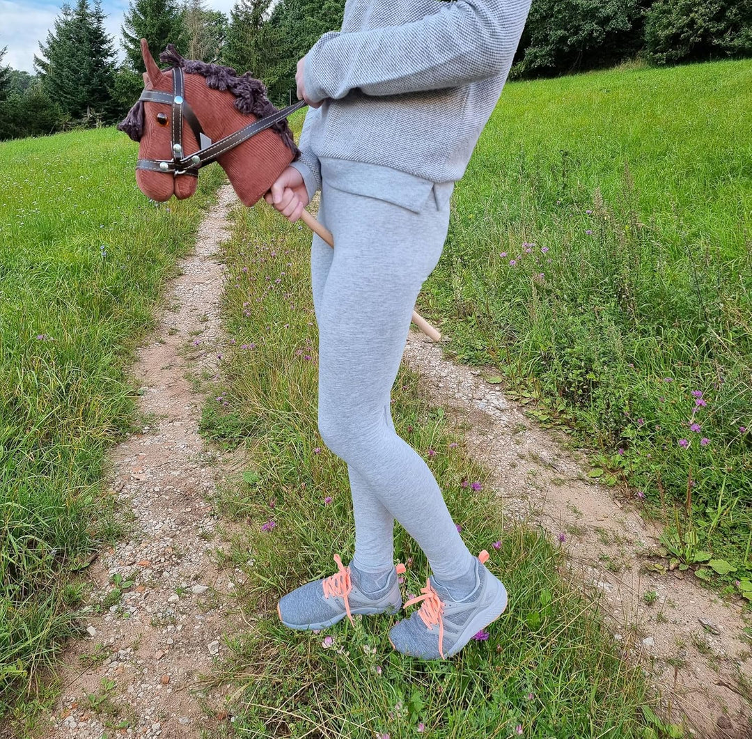 Erst-Holz Steckenpferd Hobby Horsing Holzpferd Farbe Dunkel 96-332