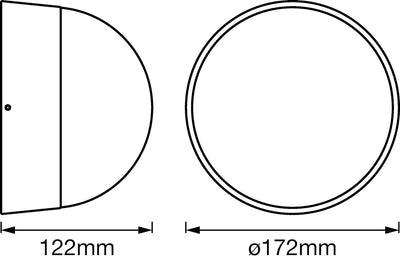 LEDVANCE LED Wand- und Deckenleuchte, Leuchte für Aussenanwendungen, Warmweiss, Integrierter Tagesli