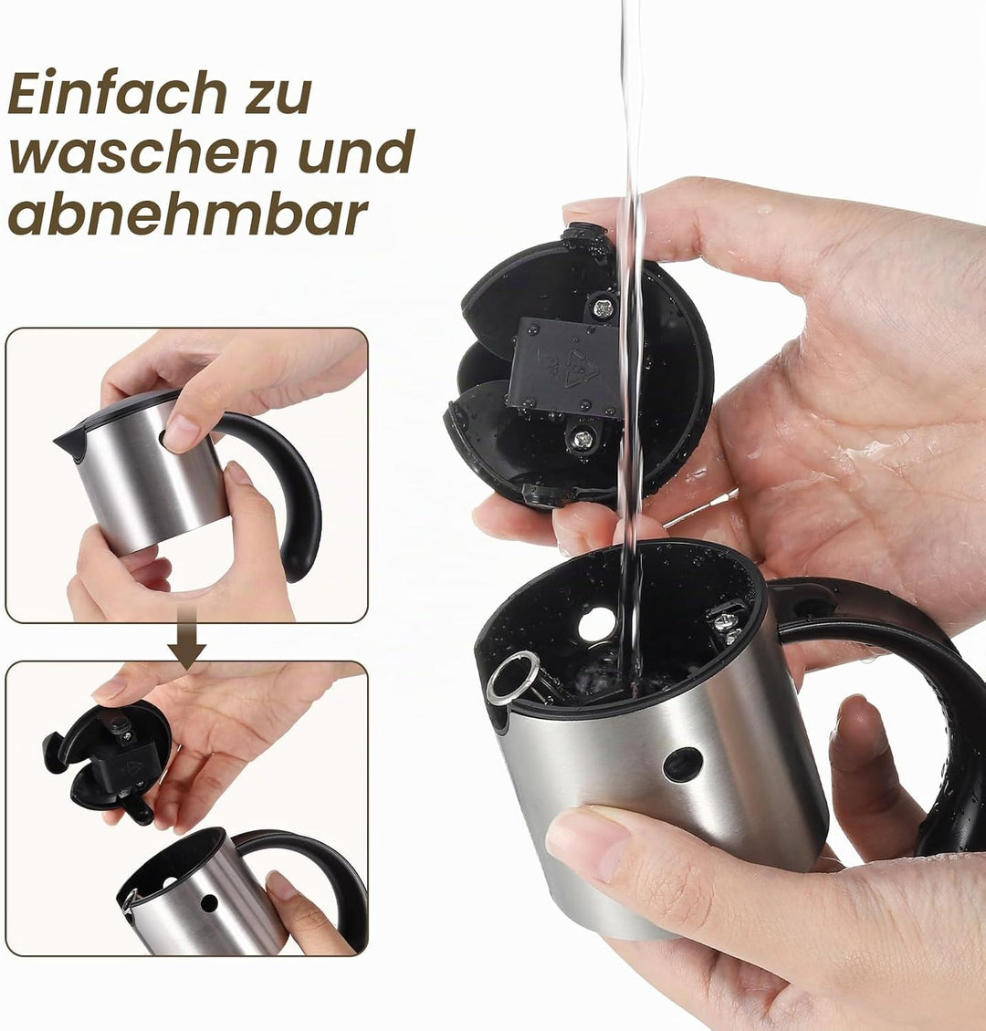 Vucchini Ölspender Edelstahl 300ml, Olivenölflasche mit Vogelähnlichem, Tropffreier, Abnehmbarer Aut