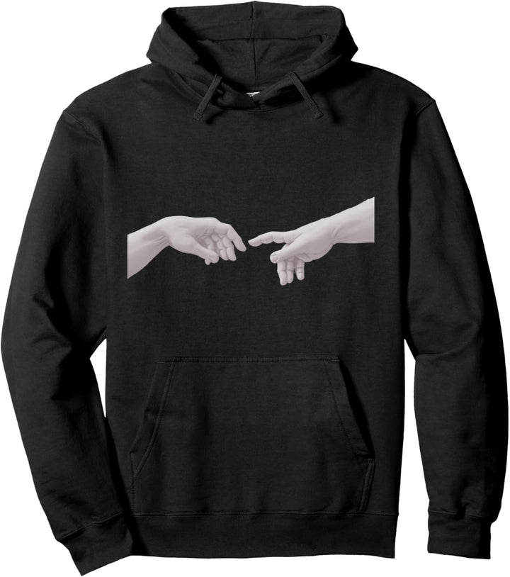 Erschaffung von Adam Michelangelo Original Hände Hand Fresko Pullover Hoodie