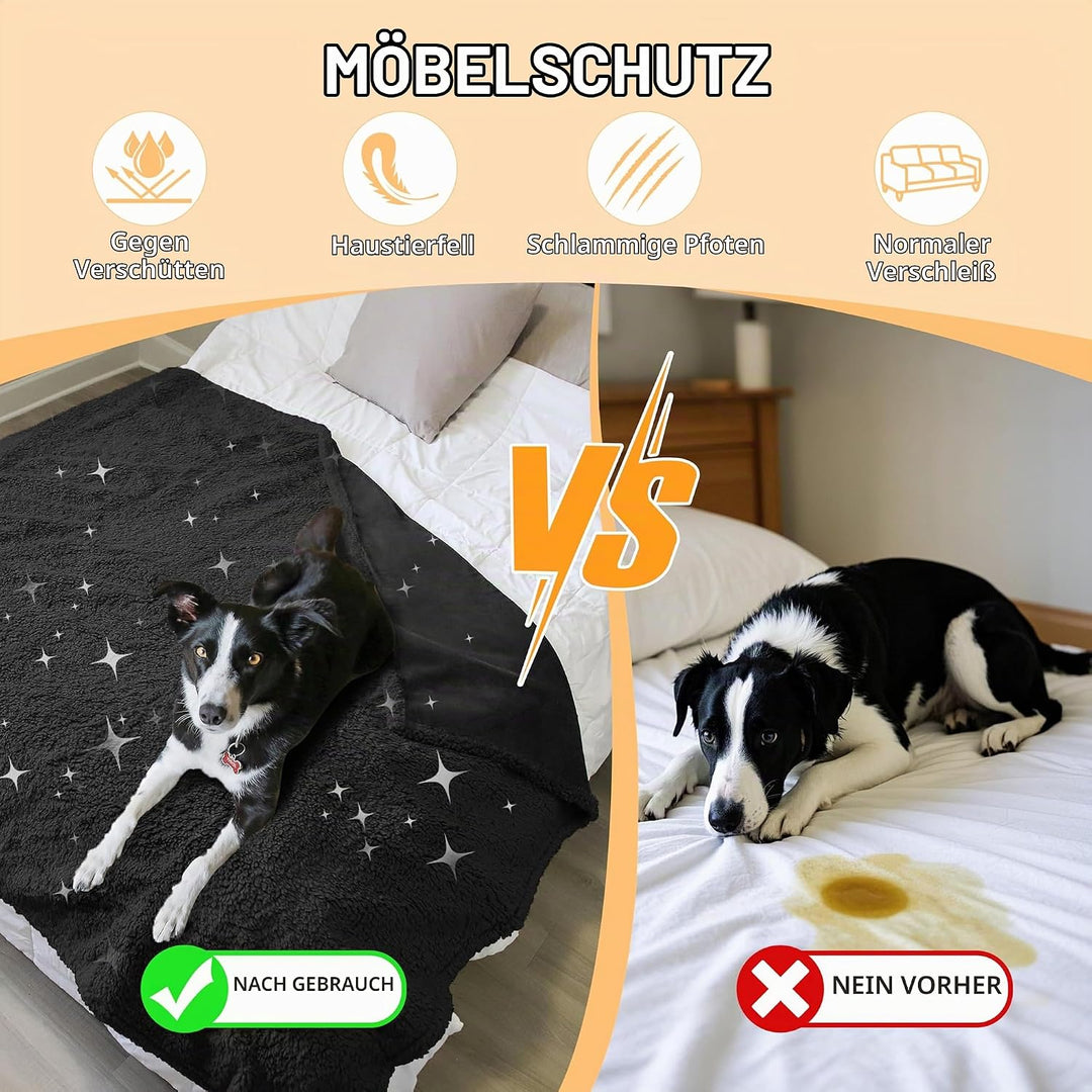 Wasserdicht Hundedecke Katzendecken Waschbar, wasserdichte Decke für Grosse Hunde Sofaschutz Couch Ü