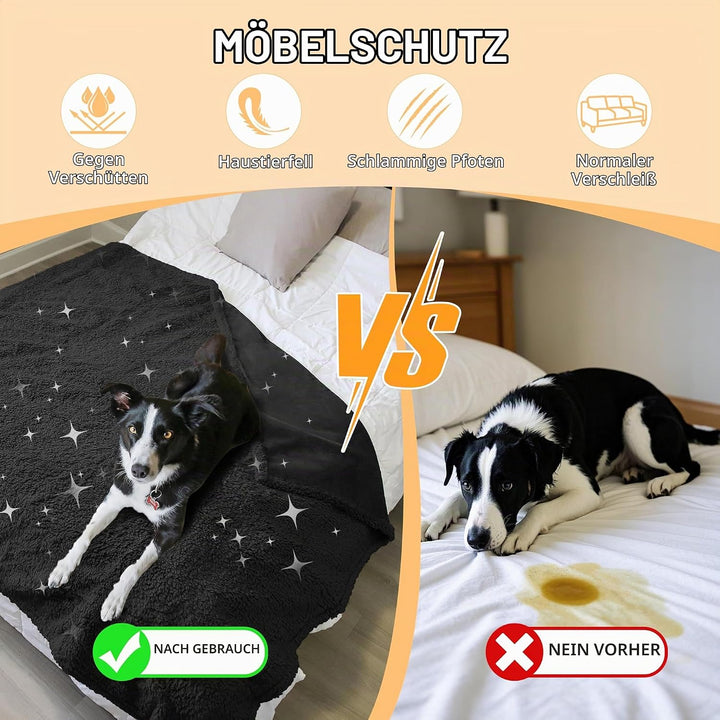Wasserdicht Hundedecke Katzendecken Waschbar, wasserdichte Decke für Grosse Hunde Sofaschutz Couch Ü