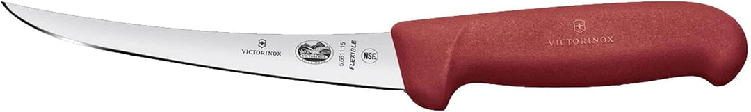 Victorinox, coltello disossatore Fibrox con lama stretta e ricurva in acciaio inox, antiscivolo, ros