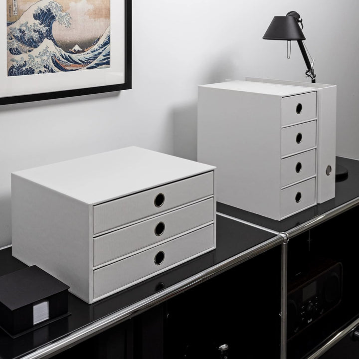 Rössler 1524452093 - S.O.H.O. 3er Schubladenbox für DIN A4, mit Griffloch, special edition white, 34