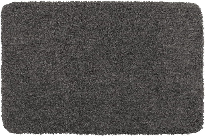 WENKO Badteppich Belize Mouse Grey, 70 x 120 cm - Badematte, sicher, flauschig, fusselfrei, Polyeste
