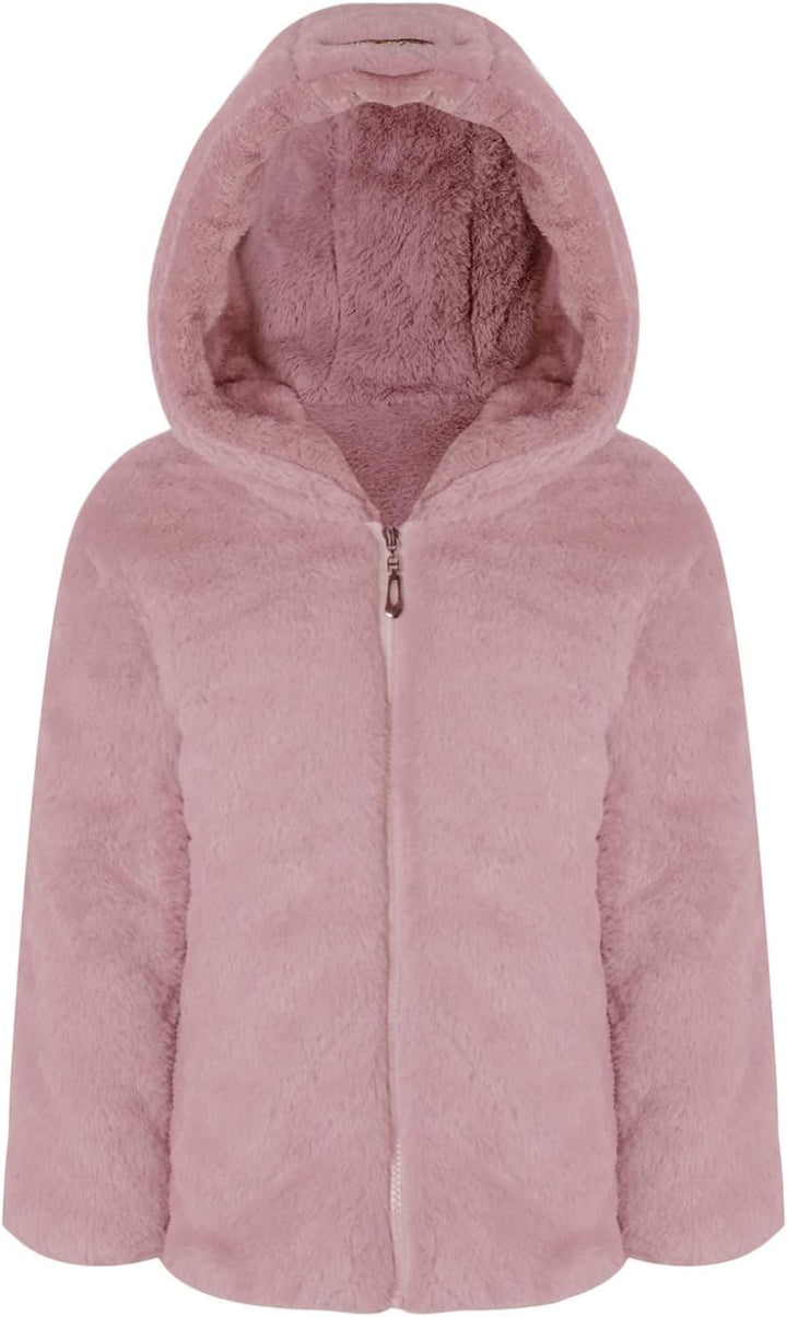 Oyolan Kinder Mädchen Kapuzenjacke Teddybär Fleecejack Winter Outwear Mantel Cartoon Sweatshirt Hood
