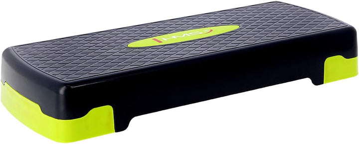 HMS Steppbrett Crossfit Fitness Stepper 3-Stufen Stepper Step-Bench - Grün-grau - AS002 - Länge 67 c