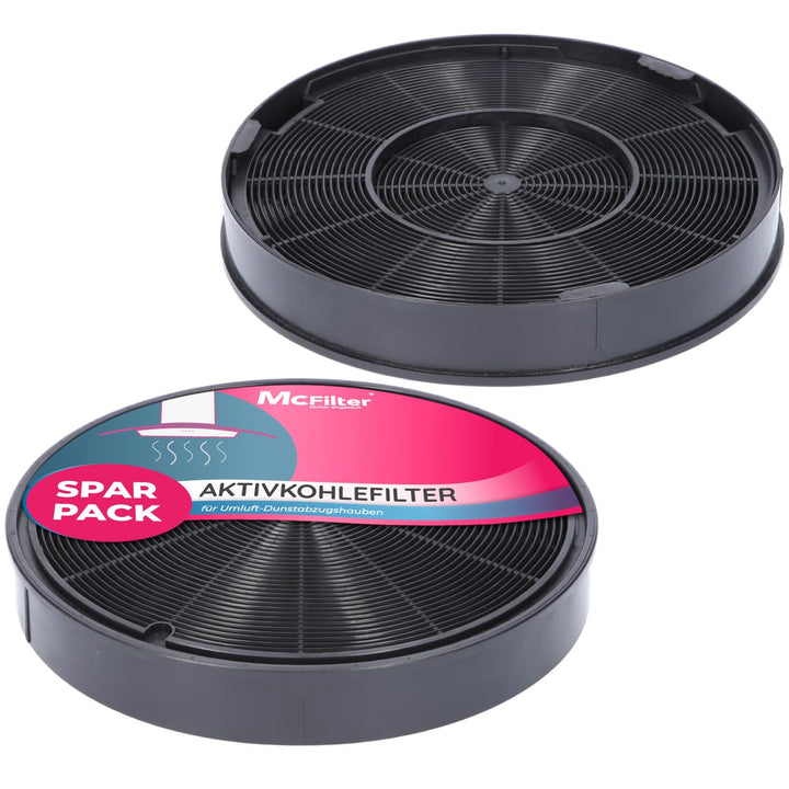 2x Aktivkohlefilter Ø 200mm, EFF62, 2er Set für Dunstabzugshaube geeignet für Kohlefilter Franke 112