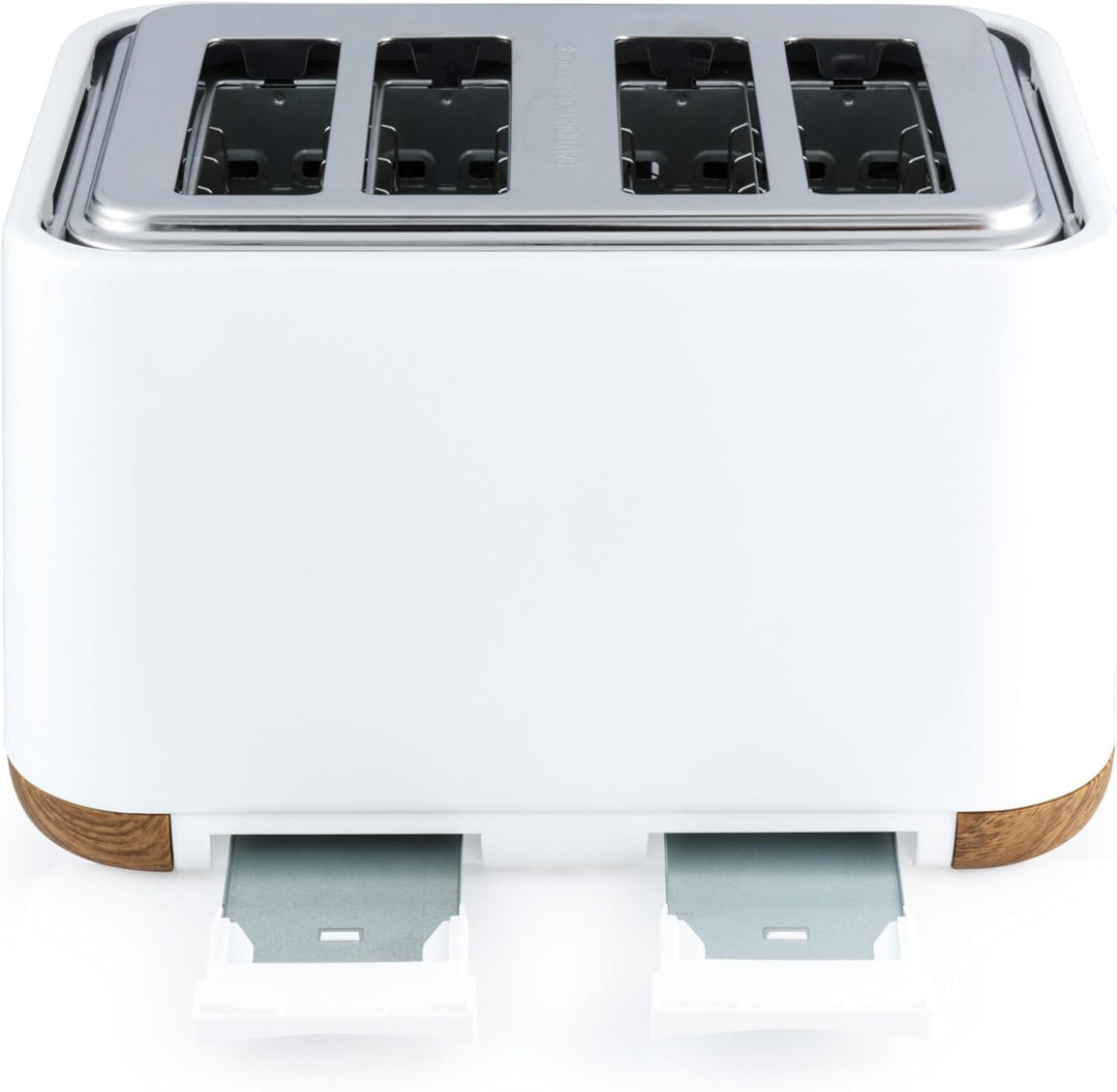 SALTER Toronto 4-Scheiben-Toaster – Breite Schlitze, 6 Bräunungsstufen, herausnehmbare Krümelschubla