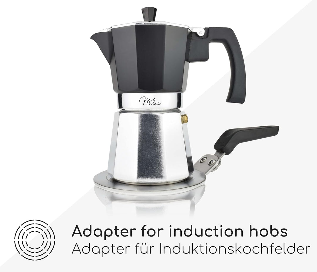 Milu Induktion Adapterplatte 13cm Edelstahl – Adapter Espressokocher I Verwendung von Moka Kochgesch