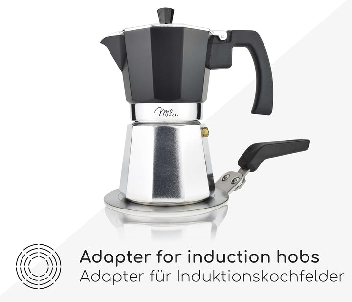 Milu Induktion Adapterplatte 13cm Edelstahl – Adapter Espressokocher I Verwendung von Moka Kochgesch