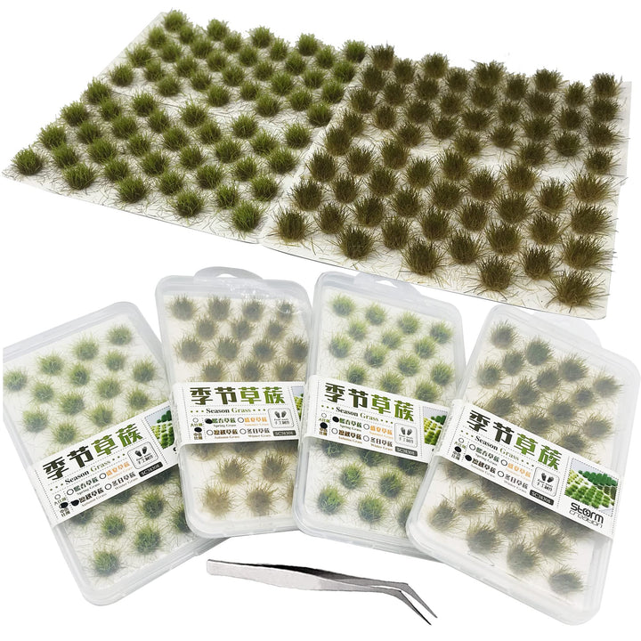 Cayway 128 Stück Static Grass Tuft Selbstklebende Statische Grass Statisches Grasbüschel, Gefälschte