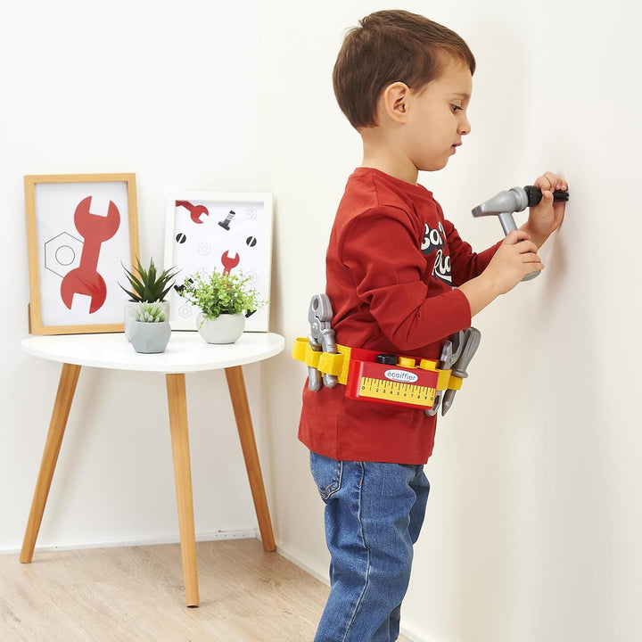 Ecoiffier Spielzeug 2418 – Werkzeuggürtel – Nachahmungsspiele für Kinder – ab 18 Monaten