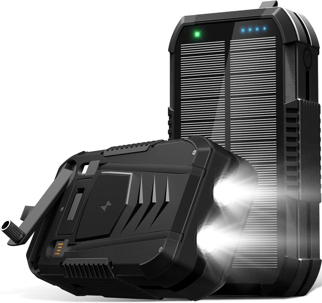 56800mAh Solar Wireless Power Bank, tragbares Ladegerät 30W Schnelles Ladegerät 6 Ausgänge & 4 Eingä