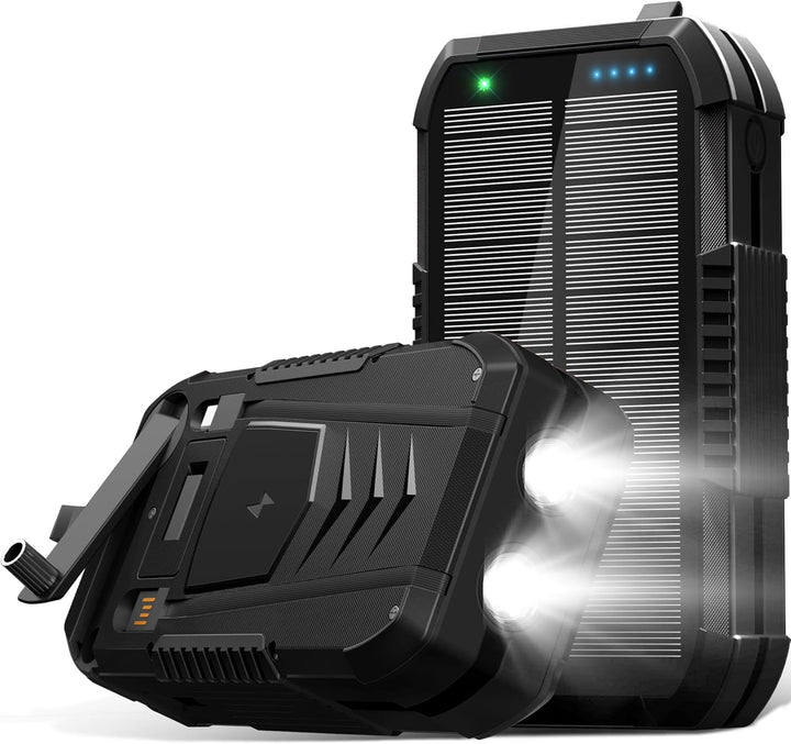 56800mAh Solar Wireless Power Bank, tragbares Ladegerät 30W Schnelles Ladegerät 6 Ausgänge & 4 Eingä