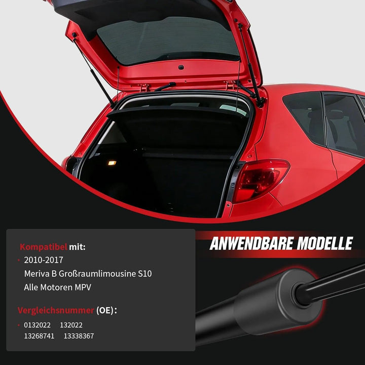 Gasfeder Heckklappe kompatibel mit Opel Meriva B (2010–2017), OTUAYAUTO 2 Stück Heckklappendämpfer –