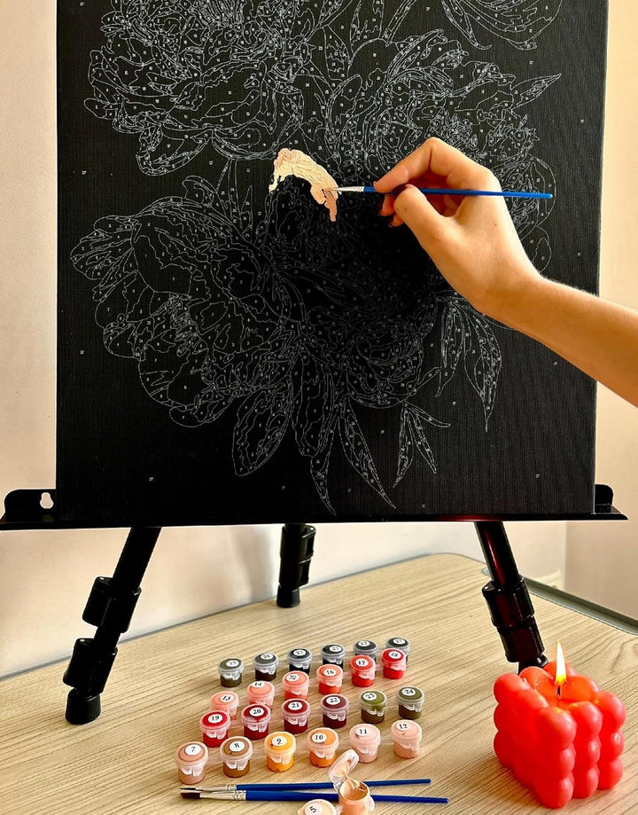 Oh Art! Malen Nach Zahlen Erwachsene Paint By Numbers Adult Set Mit 3 Pinseln Acrylfarben Und Leinwa