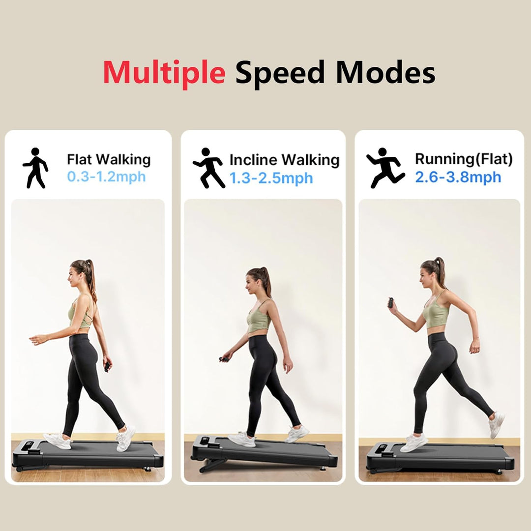 Bluearth Walking Pad mit 10% Automatische Steigung, Max 150KG, 2.5PS Leiser Motor, Laufband Schreibt