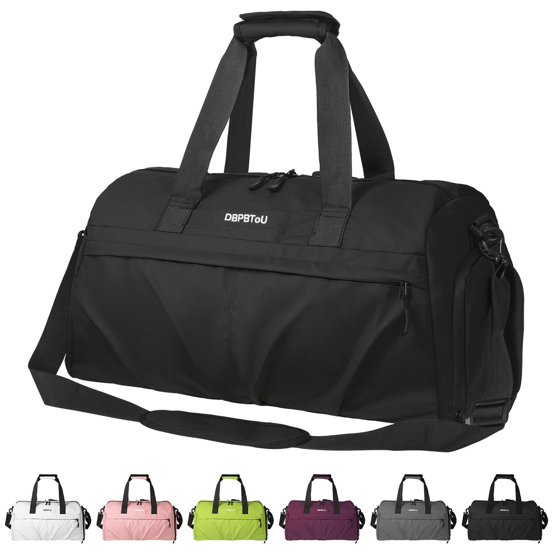 Sporttasche Damen Herren Hartes Material, Reisetasche mit Schuhfach Zwei Belüftungslöchern und Nassf